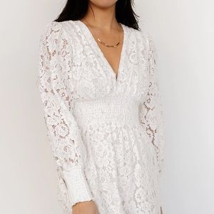 Baltic Born White Lace Maxi Dress